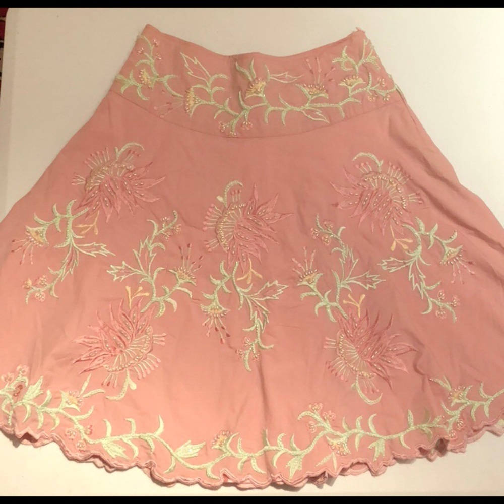 New Boutique Pink High waisted Beaded skirt